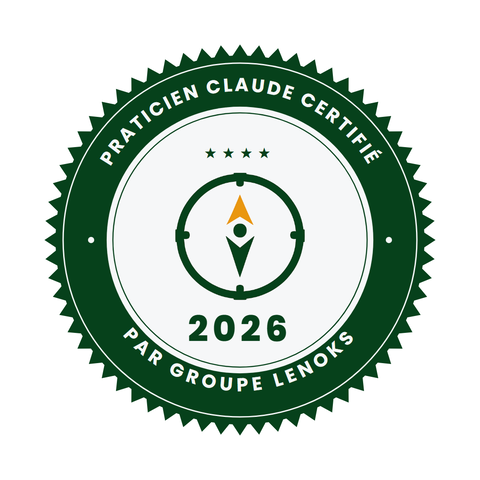 Badge Praticien Claude certifié par Groupe Lenoks, 2026